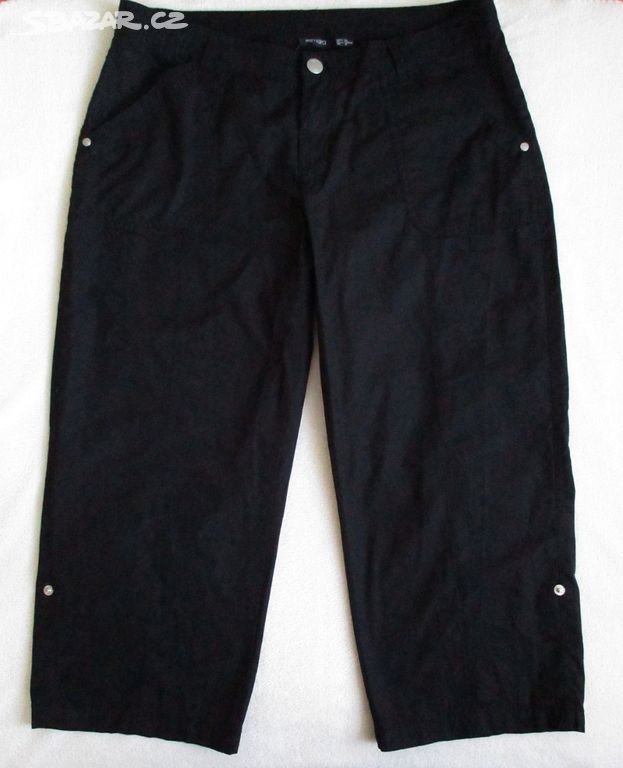 Dámské černé 3/4 kapri kalhoty kraťasy M 38 nové