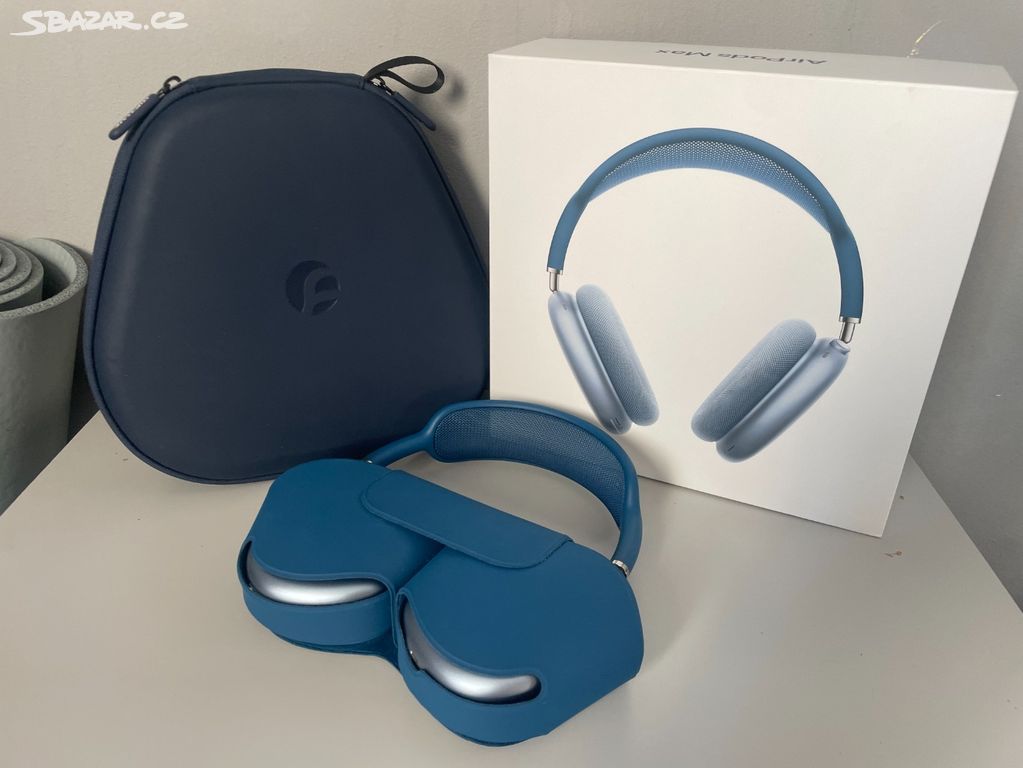 Airpods MAX (Sky Blue) - komplet orig. + pouzdro