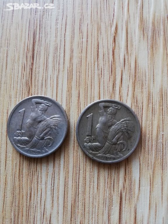 mince 1 koruna Republika československá 1946 za ks