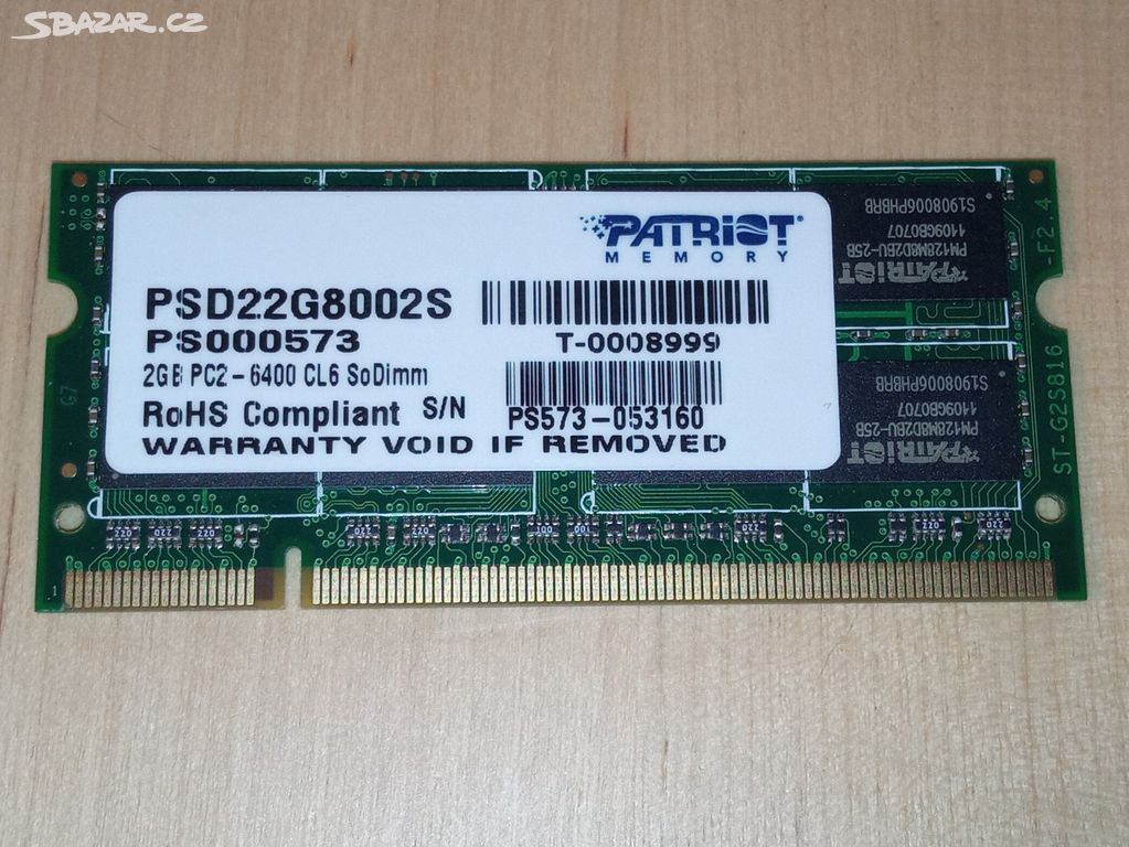 Operační paměť RAM SO-DIMM 2GB DDR2 800