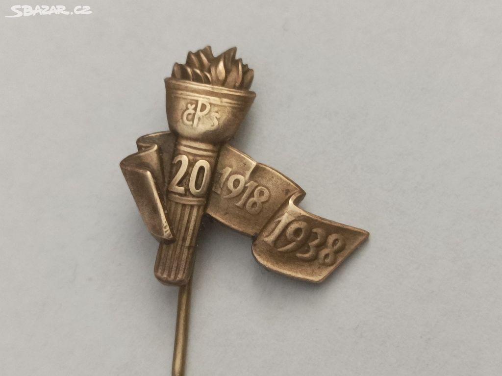 Starý Odznak ČPS 20let  1918 - 1938  vzadu značený