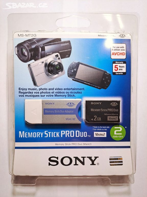 Paměťová karta SONY Memory Stick Pro Duo