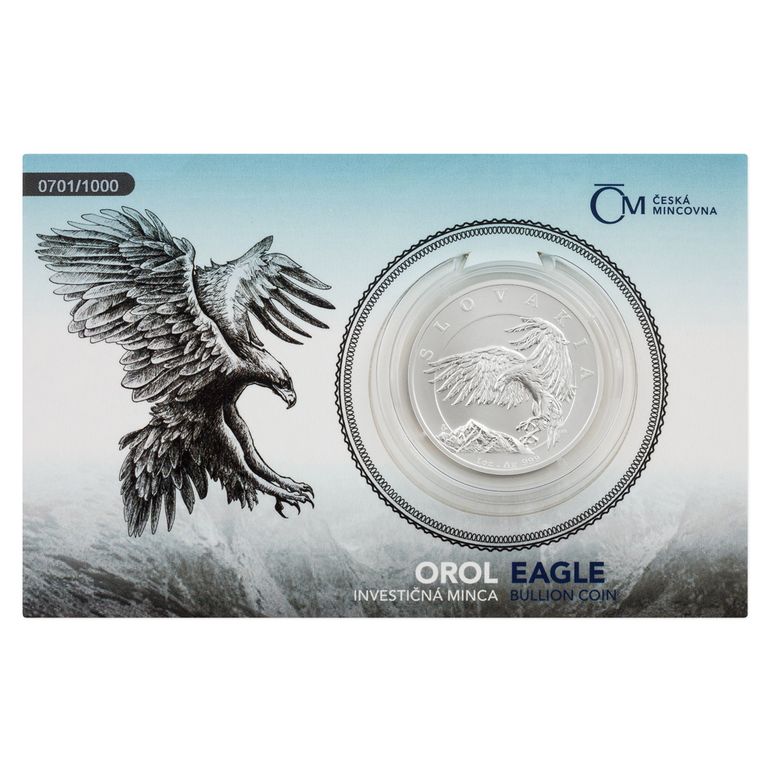 Stříbrná uncová mince Orel 2024 číslovaný