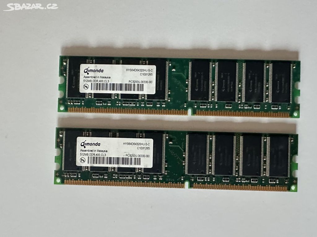 Qimonda 1GB (2x512MB) DDR RAM / PC3200