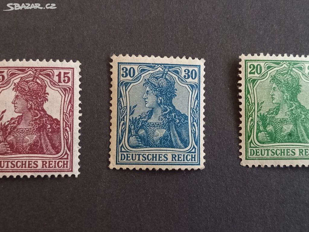 Poštovní známky Germanie 15+20+30pf