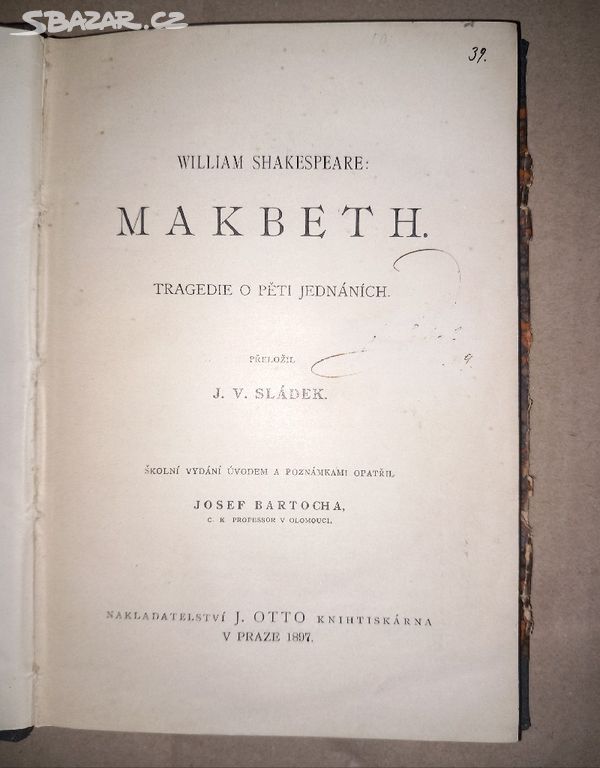 William Shakespeare MAKBETH (1897!)