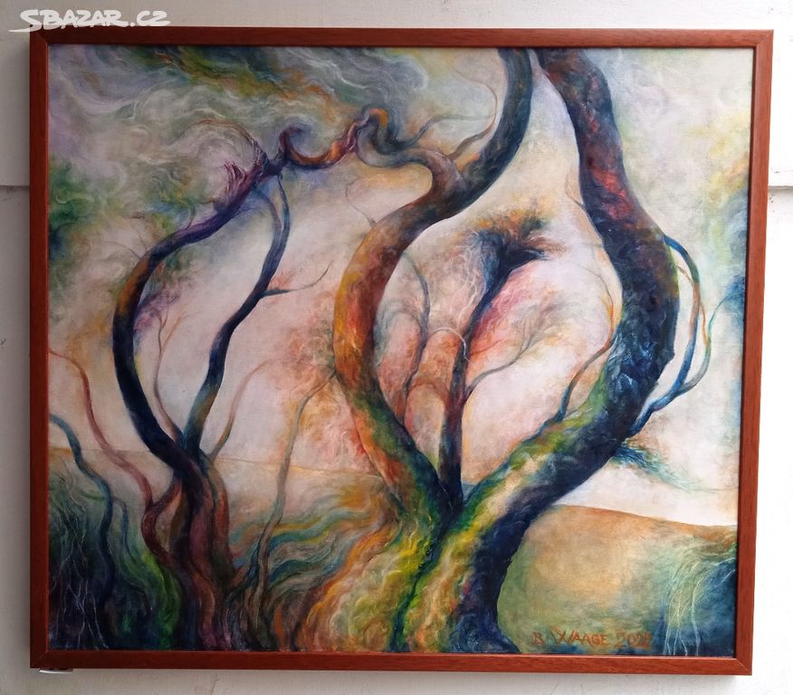 Bohunka Waageová: Strom života - Olej na plátnu