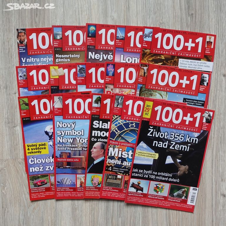 Časopis 100+1 zahraniční zajímavost - 15 kusů