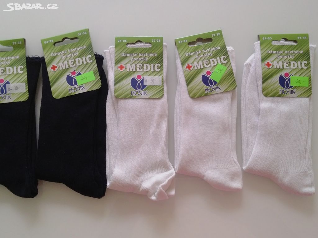 Dámské bavlněné ponožky, vel. 24-25