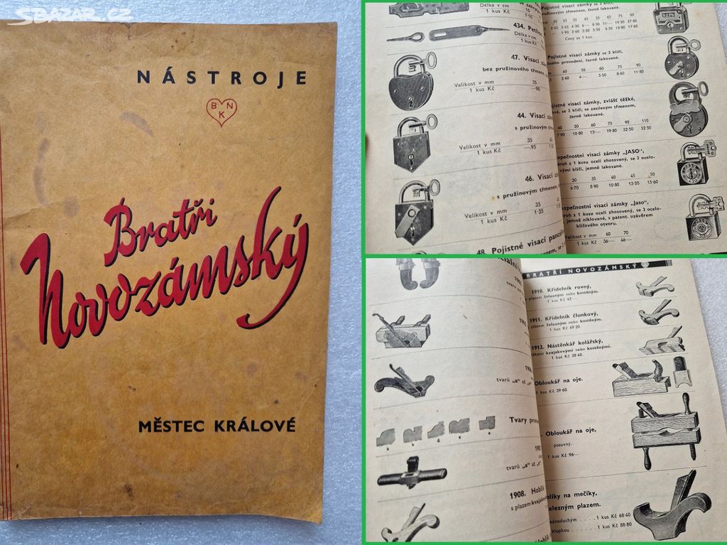 Starý reklamní katalog ceník Novozámský 1935