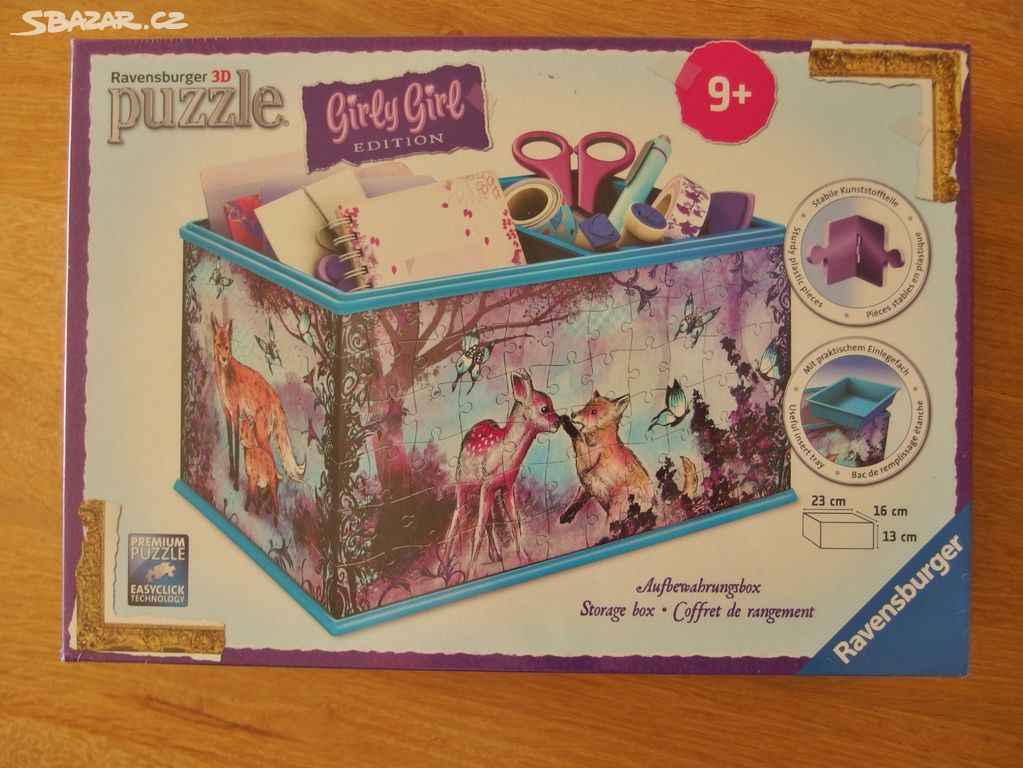 3D Puzzle - úložný box zvířátka (216 ks) - NOVÉ