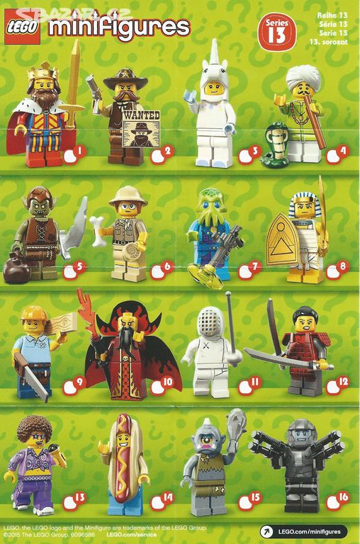 LEGO minifigurky 13. serie, 19. serie a 20. serie