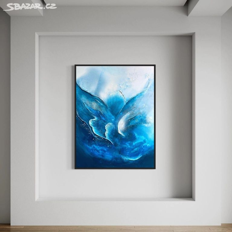 Obraz THE SECRET OF BLUE WINGS - 80 cm x 60 cm