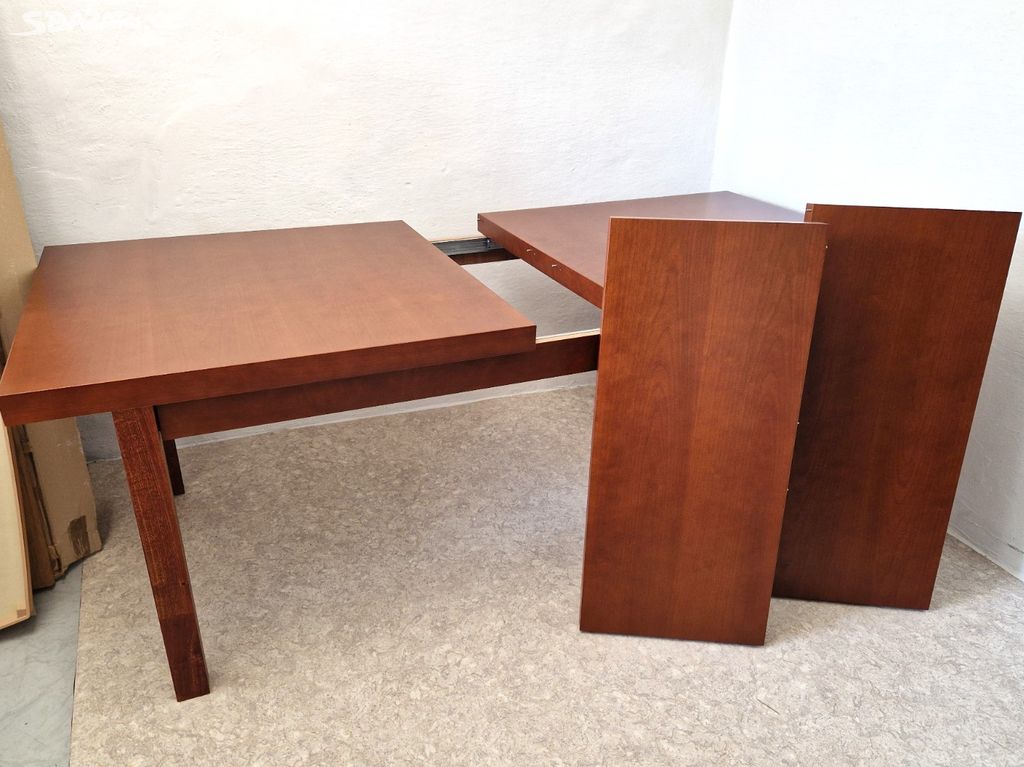 Nový rozkládací stůl TŘEŠEŇ 99x198 + 2x44 cm