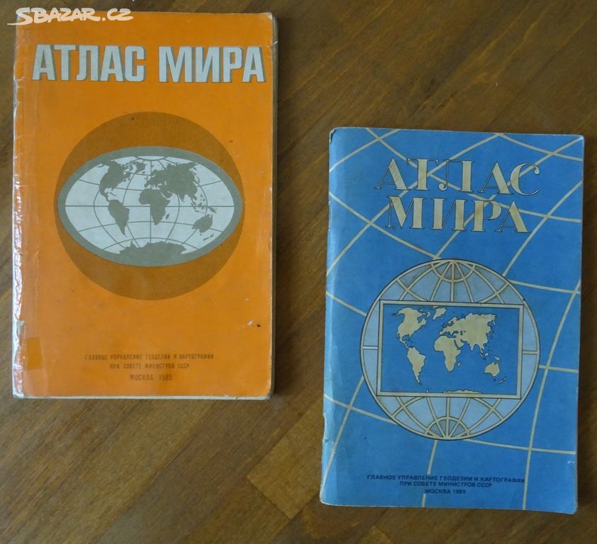 Retro sovětské atlasy světa - 1985 a 1989