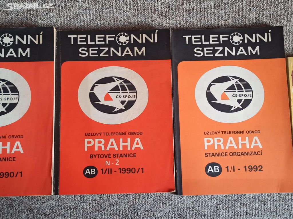 TELEFONNÍ SEZNAM PRAHA 1990 + 1992 +KATALOG SLUŽEB