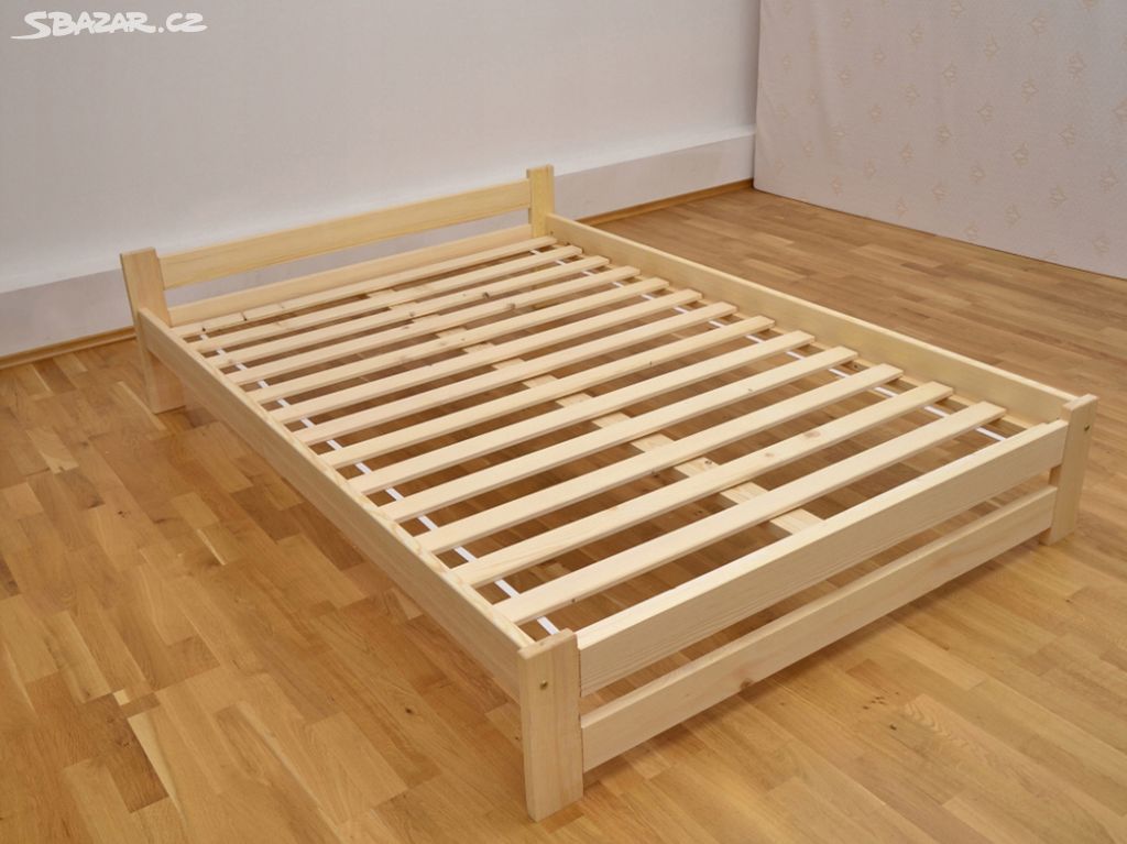 Nová postel MASIV BOROVICE 140x200cm + rošt