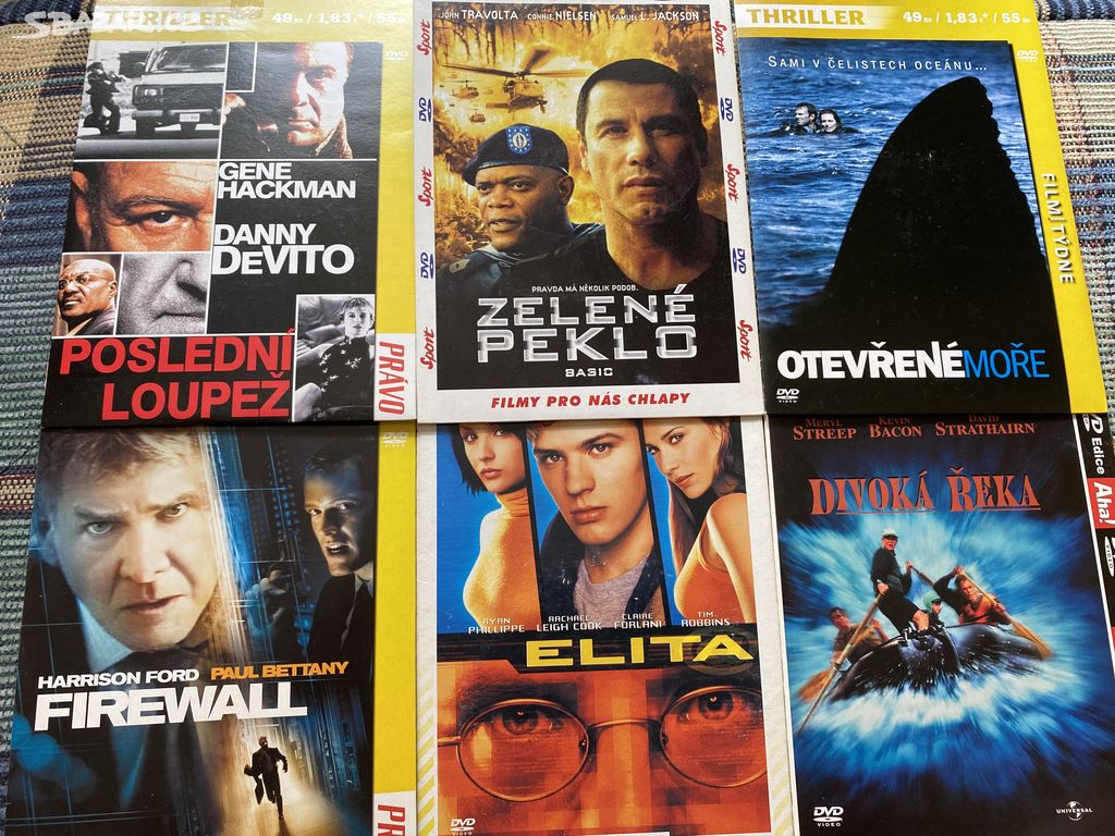 12x DVD z novinové distribuce (krimi, thrillery)