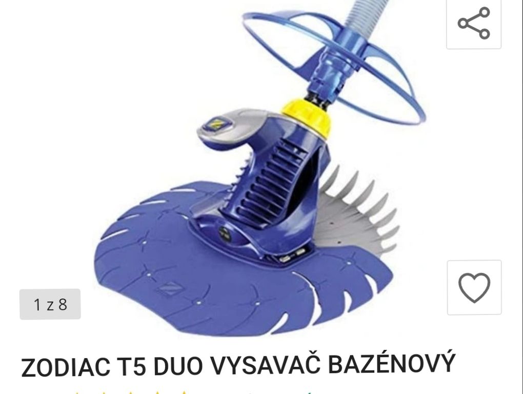 Poloautomatický vysavač do bazénu Zodiac T5 Baracu