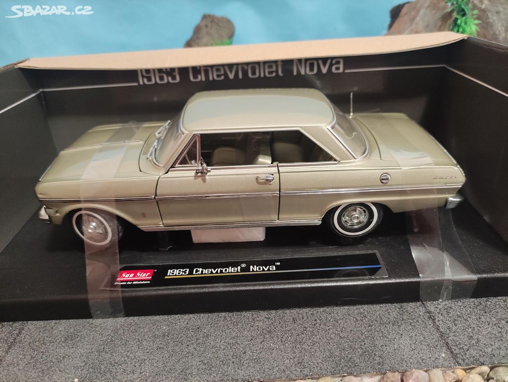 Prodám nový model 1:18 Chevrolet nova 1963