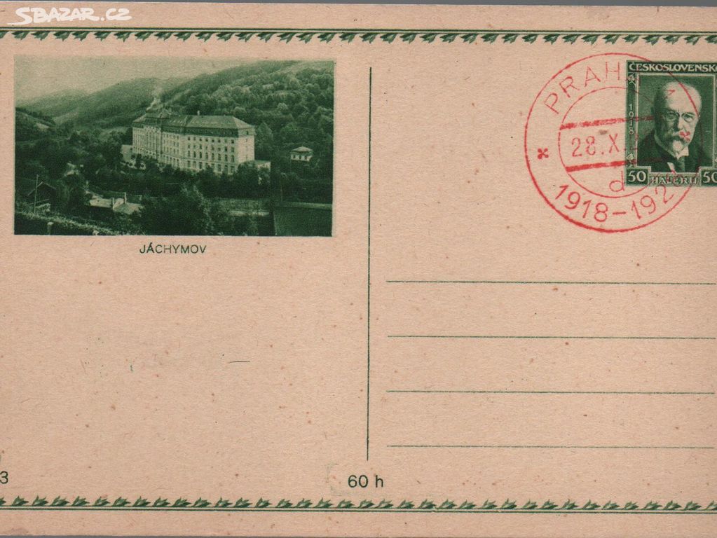 Dopisnice Jáchymov 1918-1928 PBZ217)
