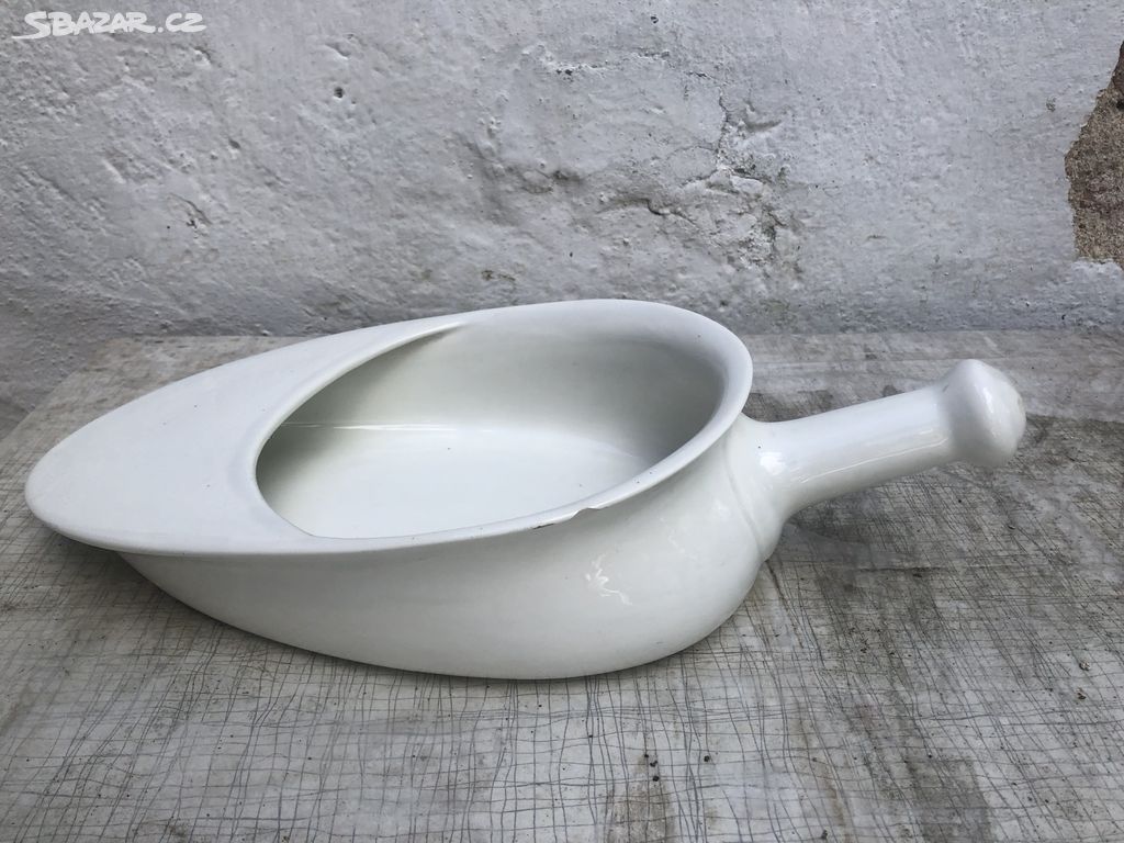 PORCELÁNOVÁ PODLOŽNÍ MÍSA a BAŽANT skleněný pánský