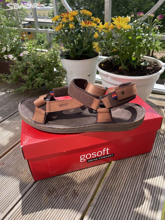 Pánské kožené sandály GoSoft - vel. 45