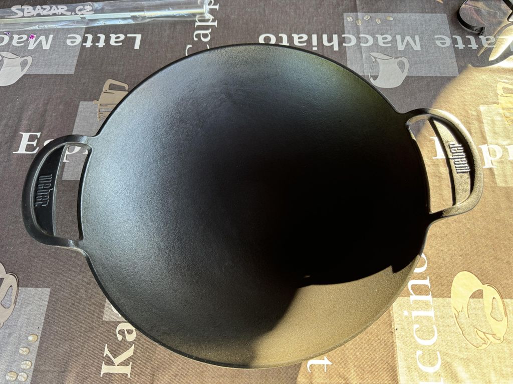 Wok litinovy Weber 7422 Jesenice Praha zapad Sbazar.cz