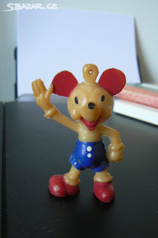 Retro stará gumová figurka - myšák - do sbírky
