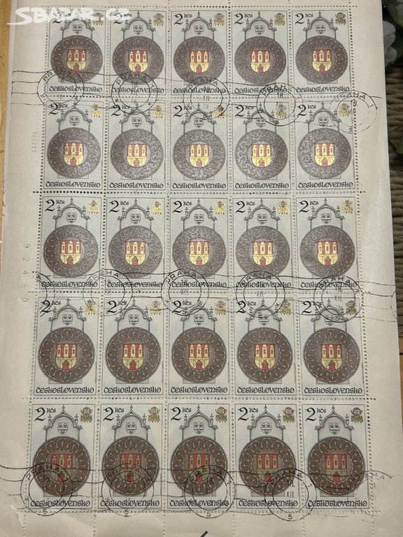 Poštovní známky archy
