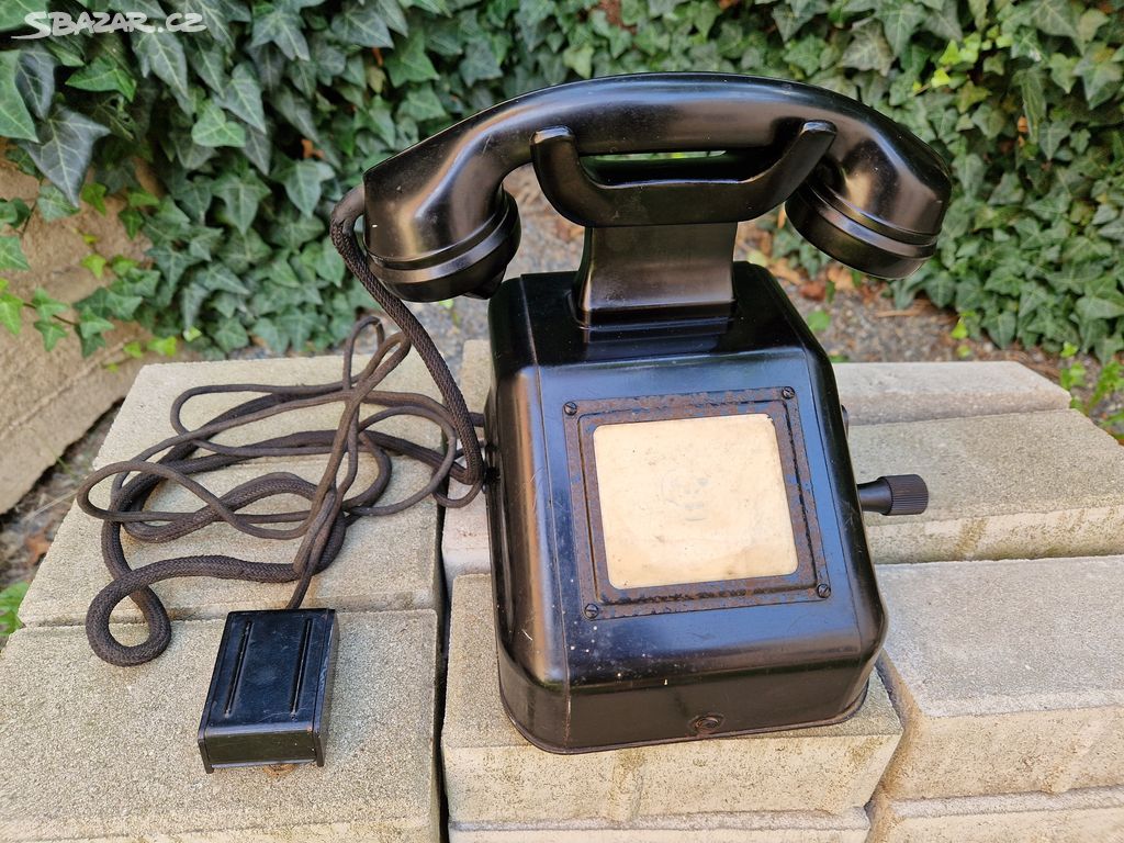 Starý německý drážní telefon MB Mix & Genest OB33