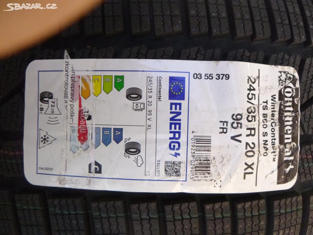 1x 245/35 r20 zimní pneu continental (DOT 4722)