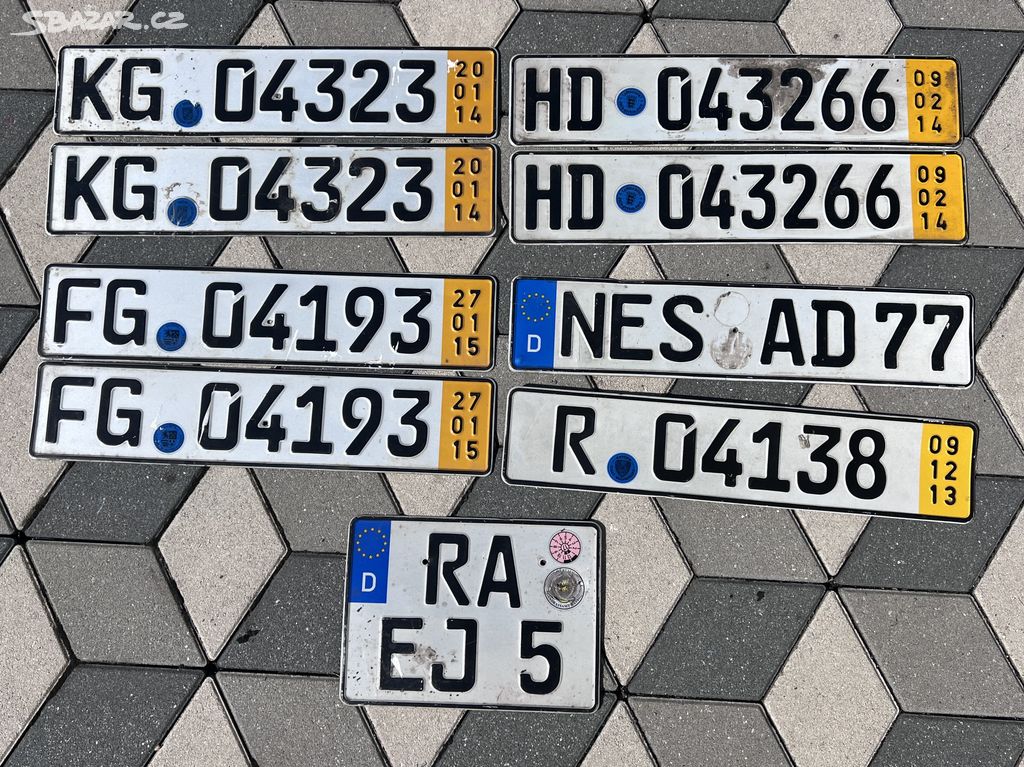 Staré SPZ na auto vyřazené