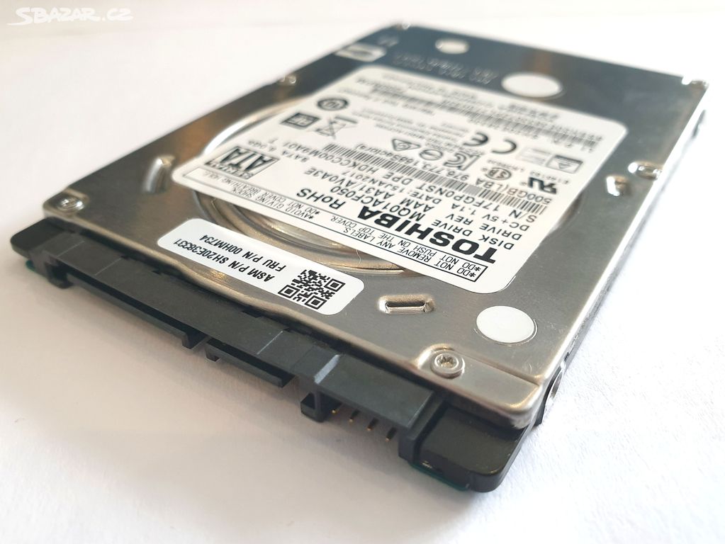 HDD disk TOSHIBA 500GB 2,5" SATA, 7200 ot/min.