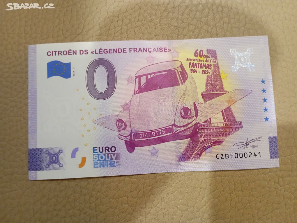 O Euro souvenir Citroën DS / Fantomas 60 let"