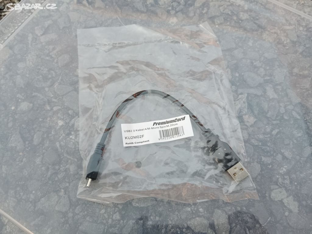 PremiumCord KU2M02F micro USB 2.0 A-B 20 cm