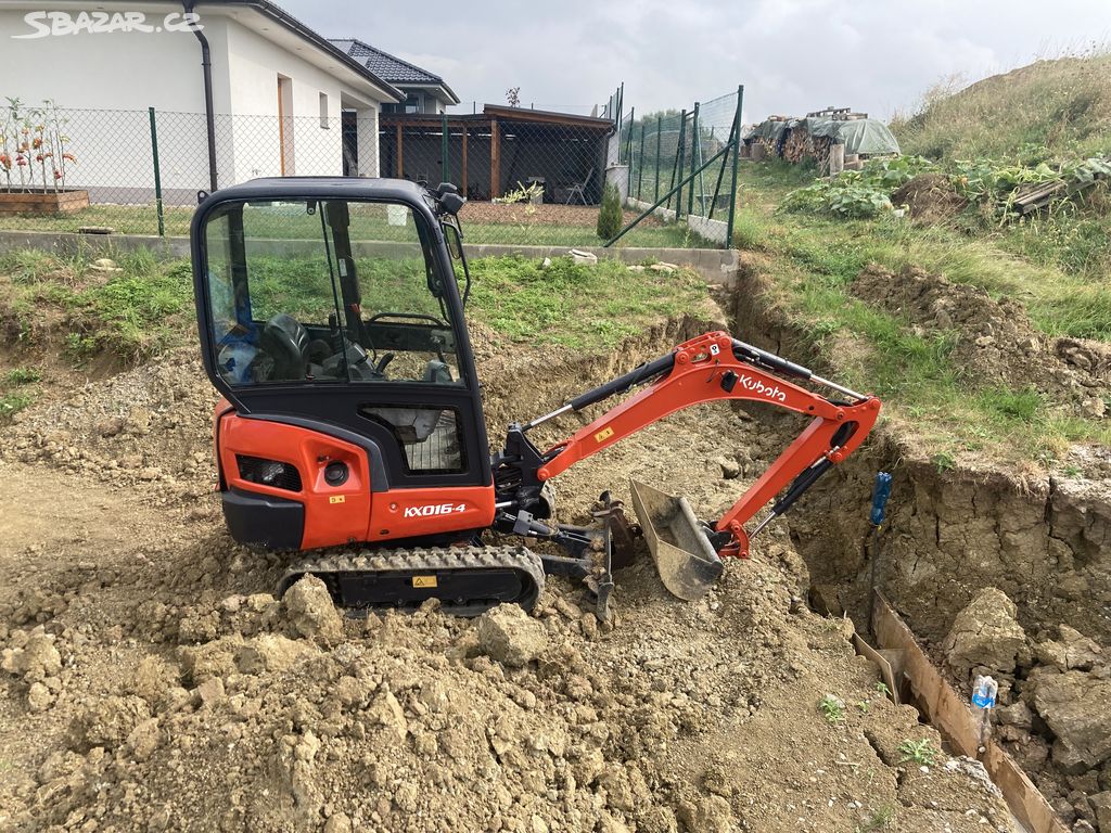 Půjčím minibagr Kubota KX016-4