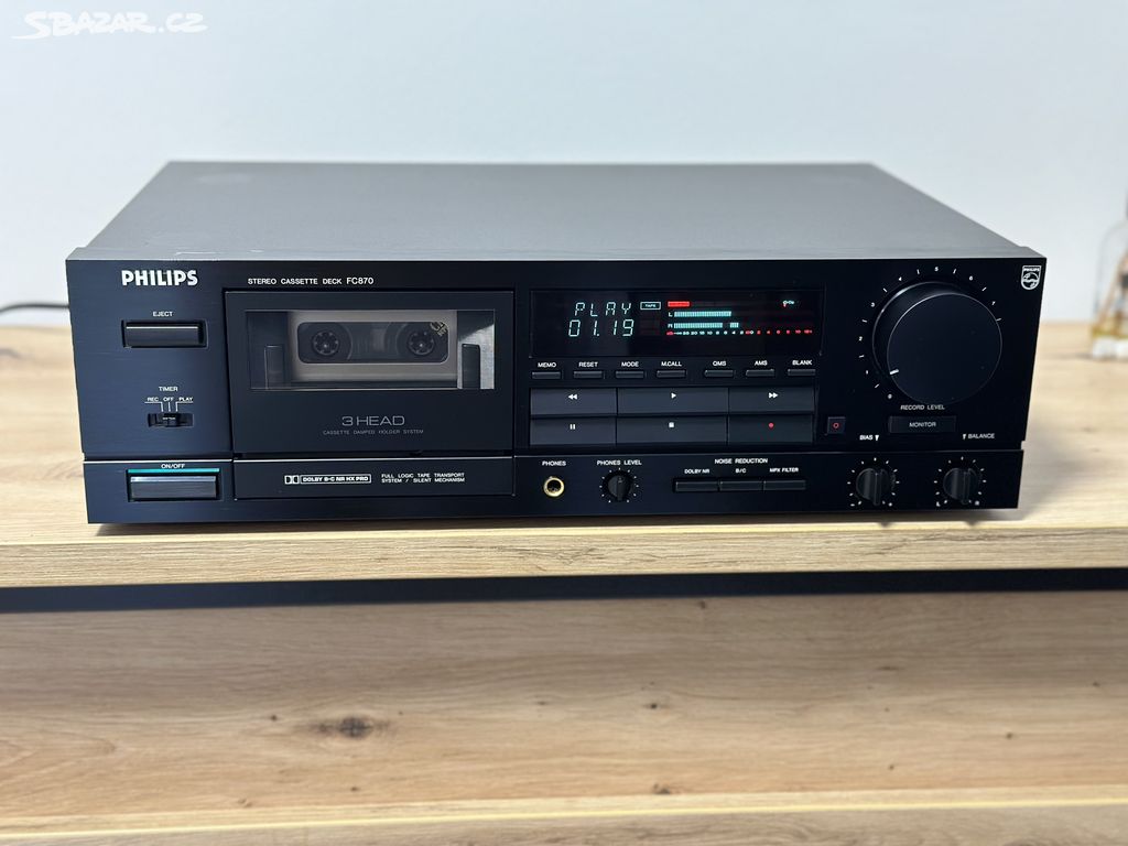 PHILIPS FC-870 KVALITNÍ 3 HEAD STEREO TAPE DECK !!