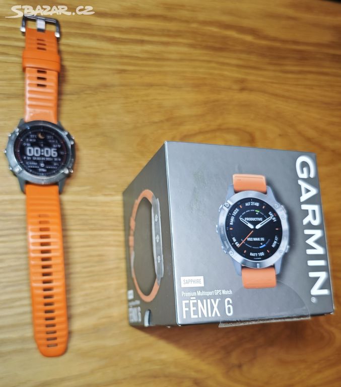 GARMIN Fénix 6 PRO Sapphire Titanium+mapyTOPO CZ