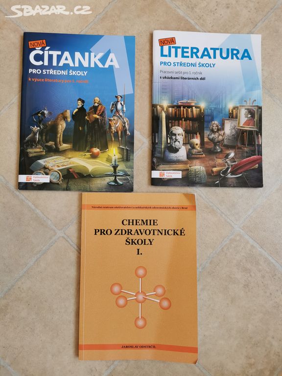 Učebnice chemie, literatura, čítanka 1.rocnik