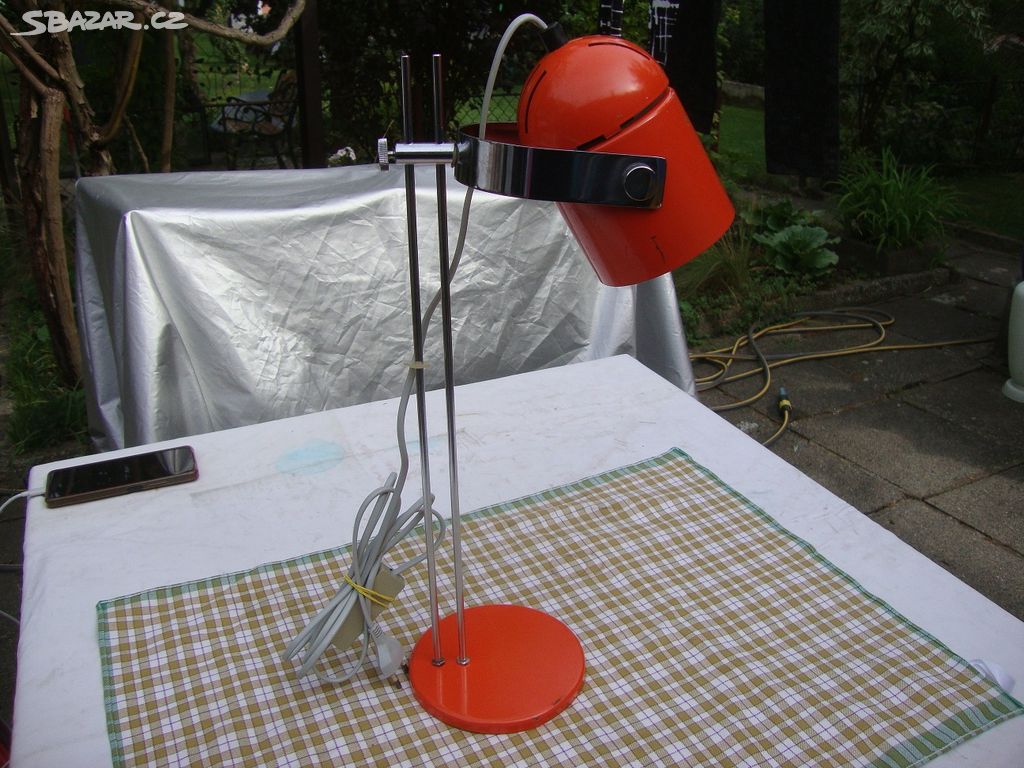 Retro oranžová lampa lampička Combi Lux Jindra