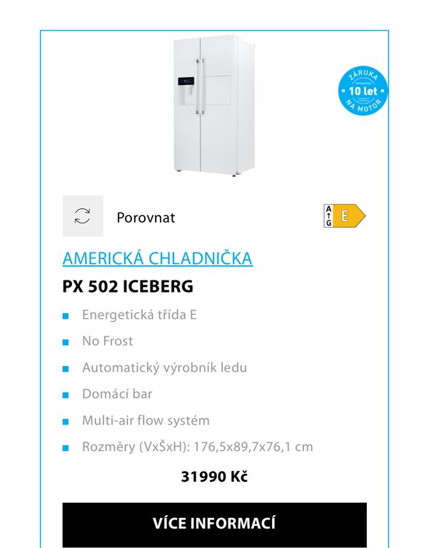 Americká lednice Philco ,záruka -60%