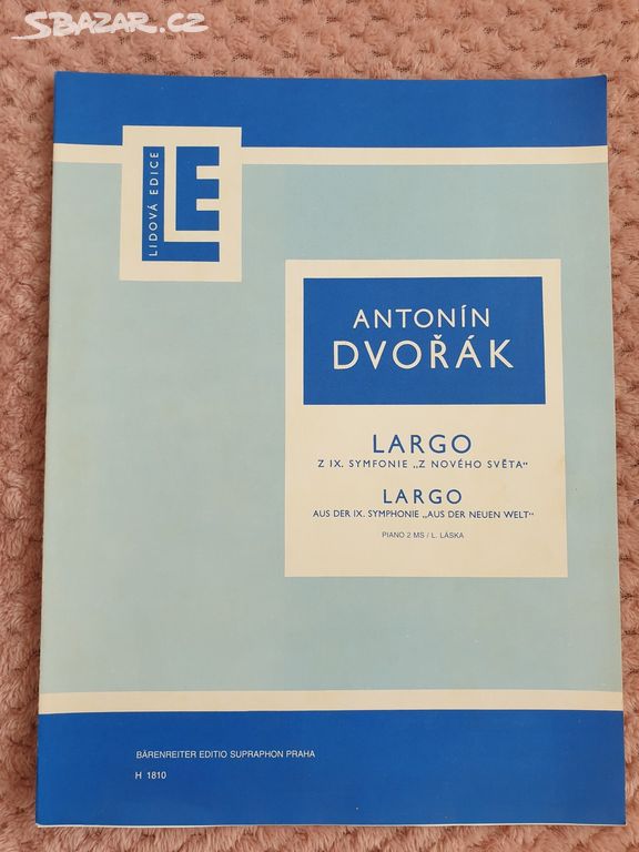 Antonín Dvořák Largo klavírní noty klavír piano