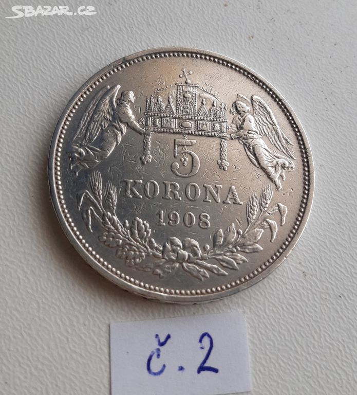 RU 5 koruna 1908 KB (č2) FJI