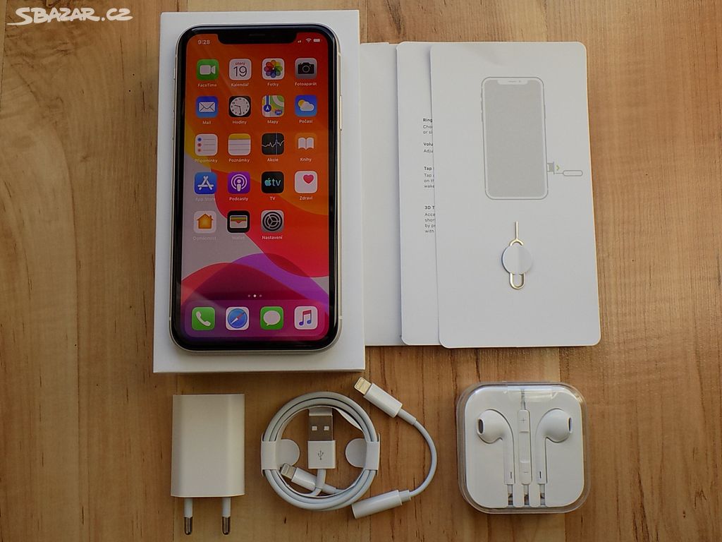 APPLE iPhone 11 128GB White-ZÁRUKA-TOP STAV-100%BA