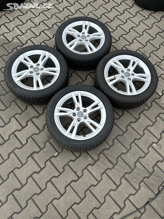 Kompletní alu Audi 5x112r17+205/50r17 zimní Dunlop