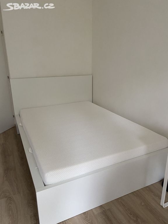 Postel IKEA komplet (rám, rošt, nosník, matrace)