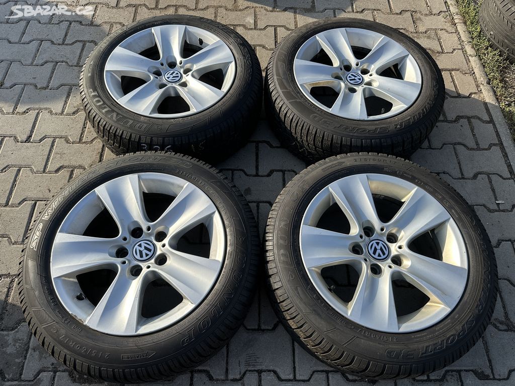 4x al kola 5x120 17 + pneu zimní 215/60 R17C