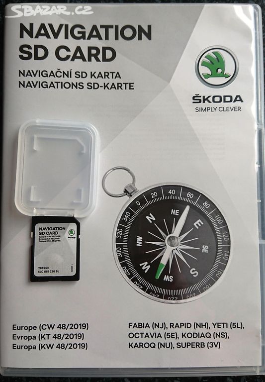 Navigace Mapy Škoda Octávia, SuperB, Kodiaq Karoq