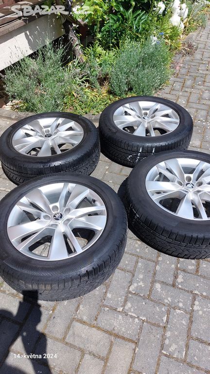 Alu zimní sada Kodiaq 235/55 R18H vzorek asi 7mm